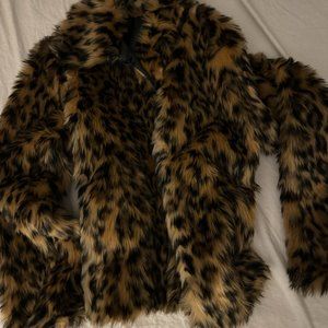 COPY - Faux Fur Cheetah Print Coat